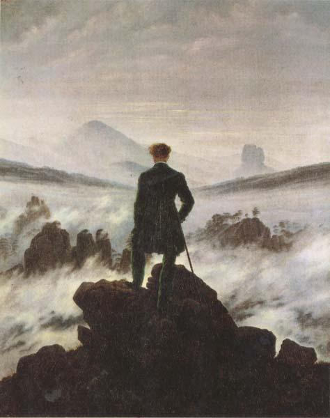 Caspar David Friedrich Wanderer Watching a Sea of Fog (mk45) oil painting picture